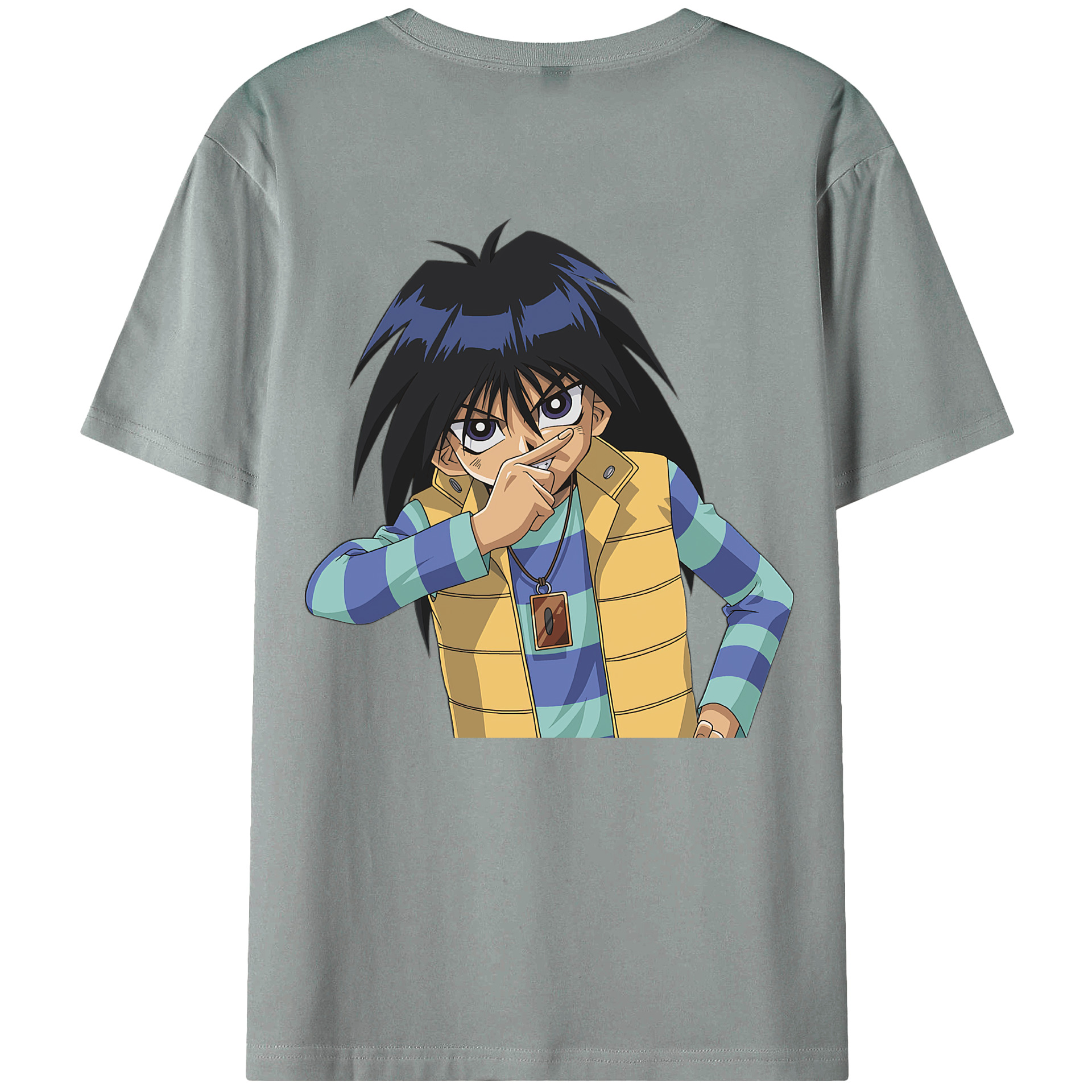（画像用） 遊☆戯☆王 Yu-Gi-Oh! 綿100％ メンズ半袖Tシャツ（バックプリント） 通気性